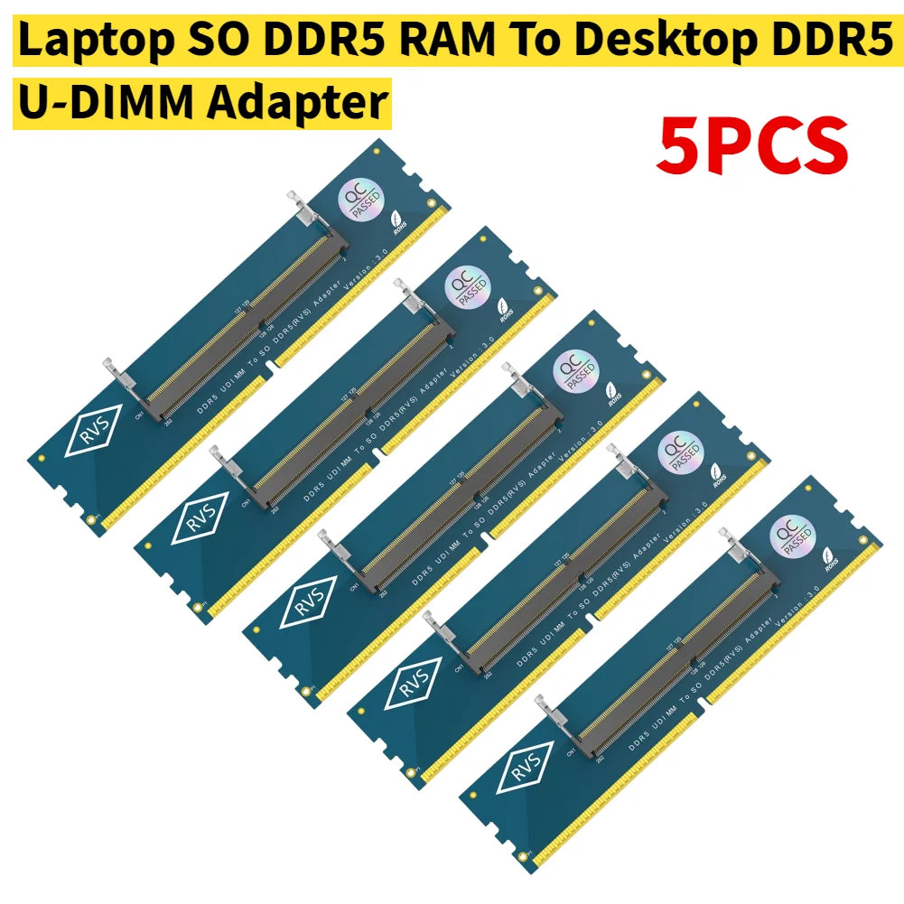 Ordinateur portable SO DDR5 RAM vers ordinateur de bureau DDR5 U-DIMM adaptateur DDR5 convertisseur de carte mémoire DDR3 DDR4 ordinateur portable vers ordinateur de bureau SO-DIMM vers carte DIMM