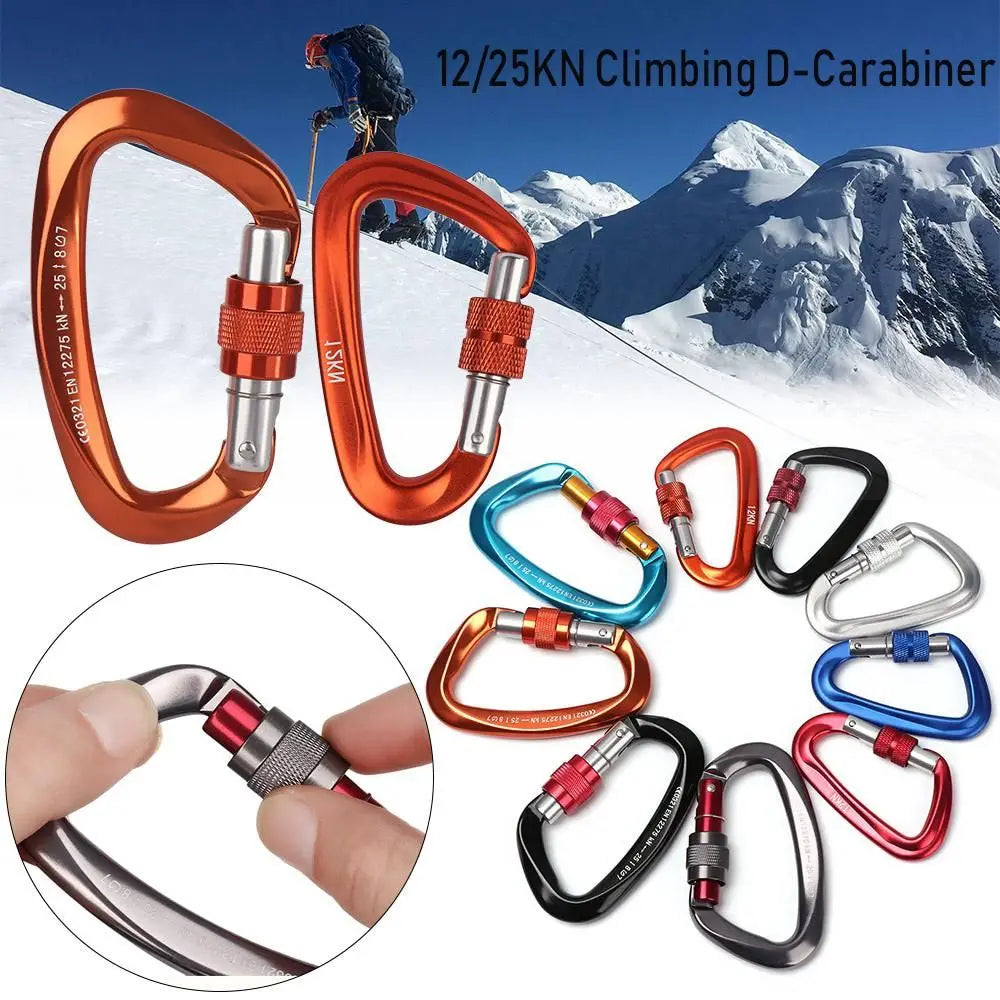 Accessoires de verrouillage principal de sécurité en aluminium de qualité, équipement de protection d'alpinisme, mousqueton professionnel, crochets pour clés d'escalade