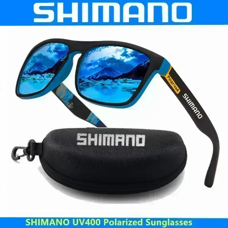 Lunettes de soleil polarisées Shimano, protection UV400 pour hommes et femmes, pour la chasse, la pêche, la conduite, le vélo, avec boîte en option