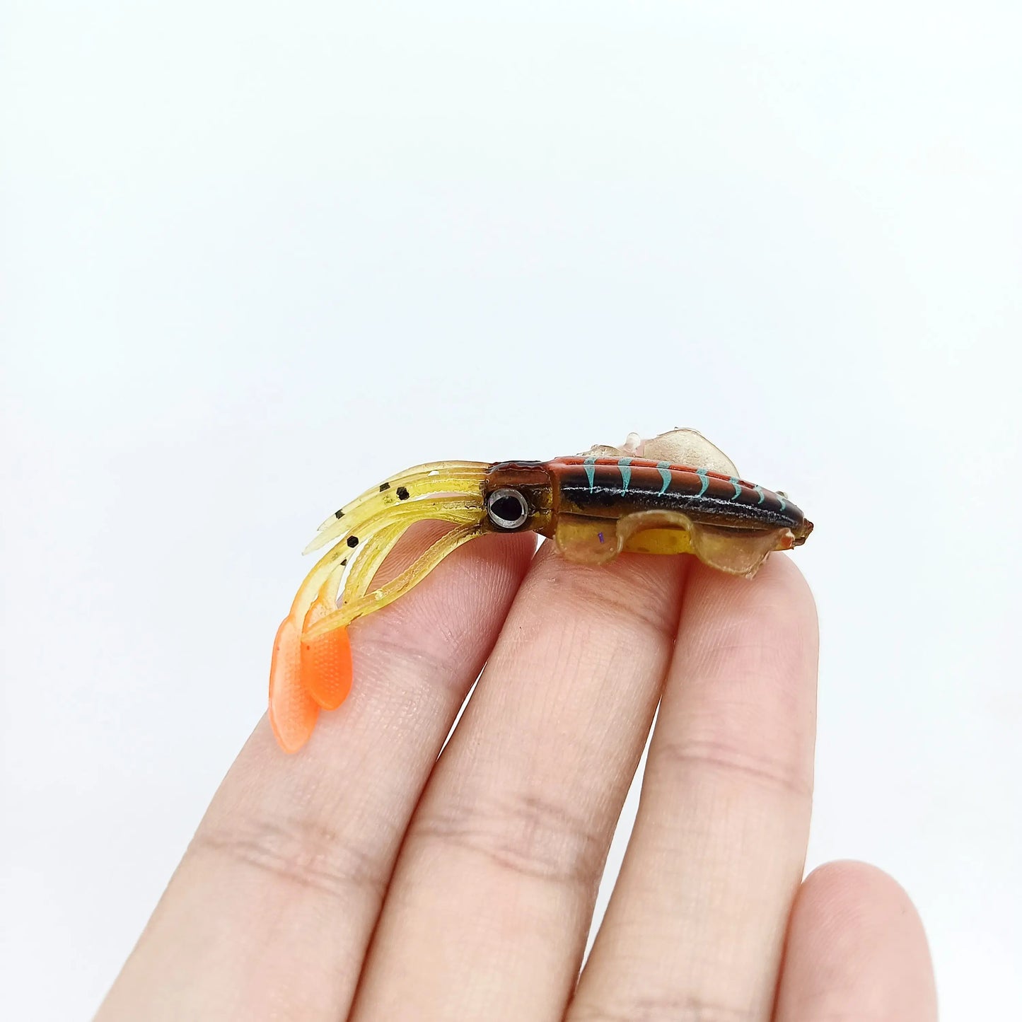 DUODUOYU 1 pièces Mini leurre de pêche au calmar souple 6 cm 2g gabarits de calmar UV lumineux pour leurre de pêche en eau douce appât Wobbler matériel de pêche