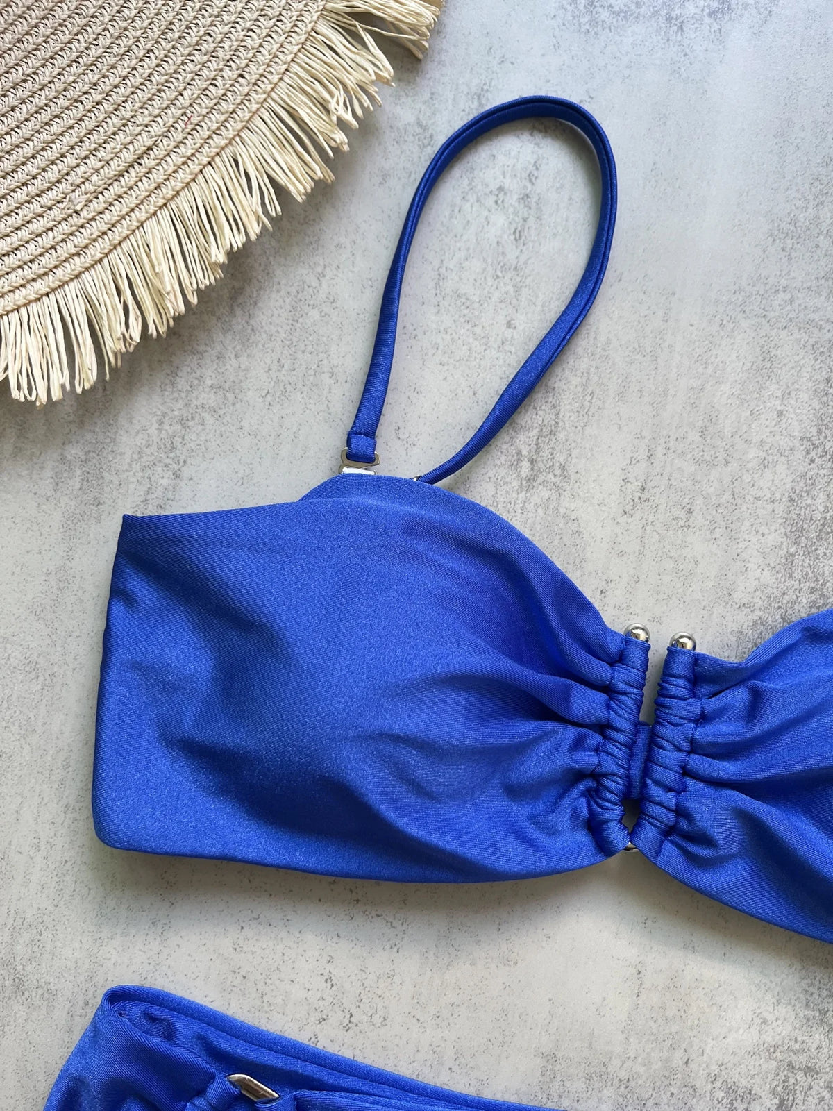 Bikini bandeau push-up pour femme 2026, maillot de bain sexy, ensemble bikini brésilien, string, maillot de bain uni, tenue de plage