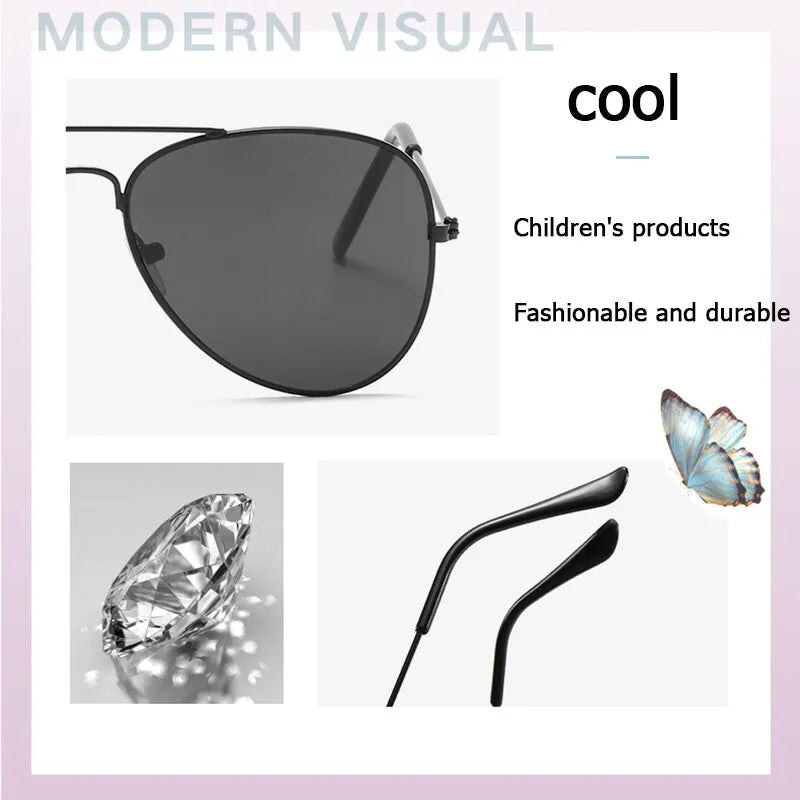 Lunettes de Soleil Enfants — Miroir Crapaud, Mignon, Bébé, Mode