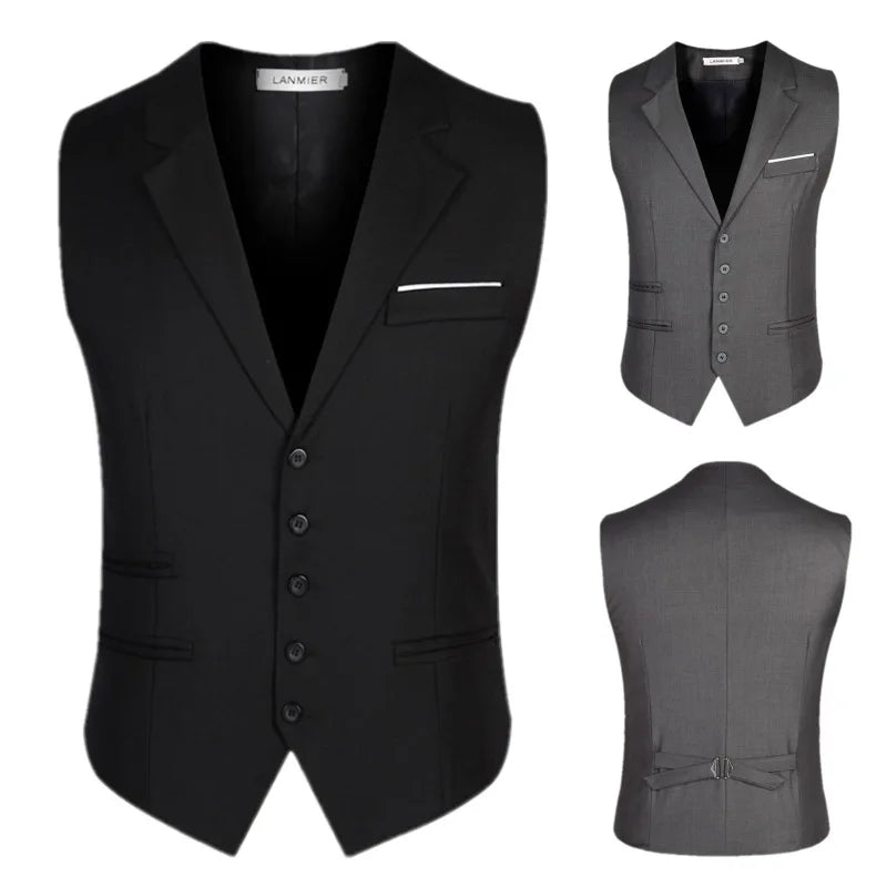 Robe gilets pour hommes coupe ajustée hommes costume Gilet Homme Gilet Homme décontracté sans manches formelle affaires veste grande taille M-6XL