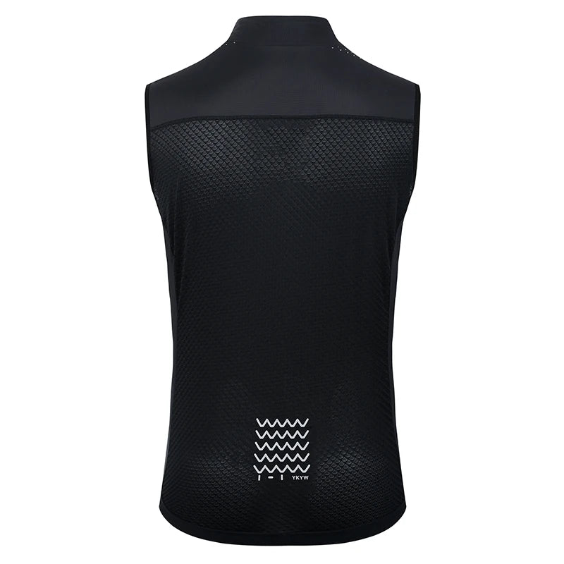 Gilet de cyclisme homme UPF50+ — imperméable, coupe-vent, route, léger, sans manches