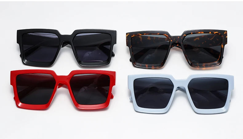 Lunettes de soleil vintage cyclisme carrées — hommes, femmes, rétro, unisexe, populaires, UV400