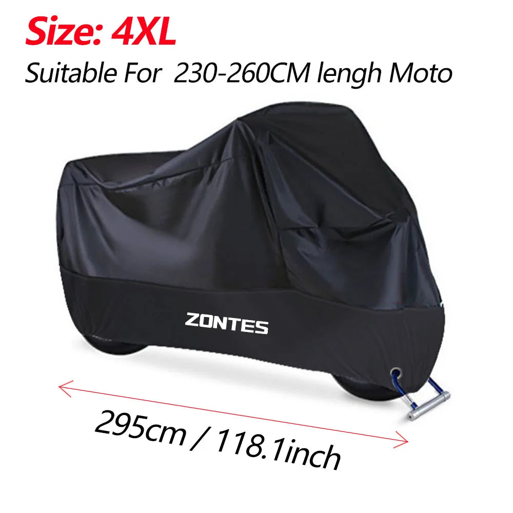 Funda protectora impermeable para scooter de exterior, protección UV, polvo y lluvia, accesorios de moto para Zontes 150 250 350 D VX S T M R 703F 368G 703RR