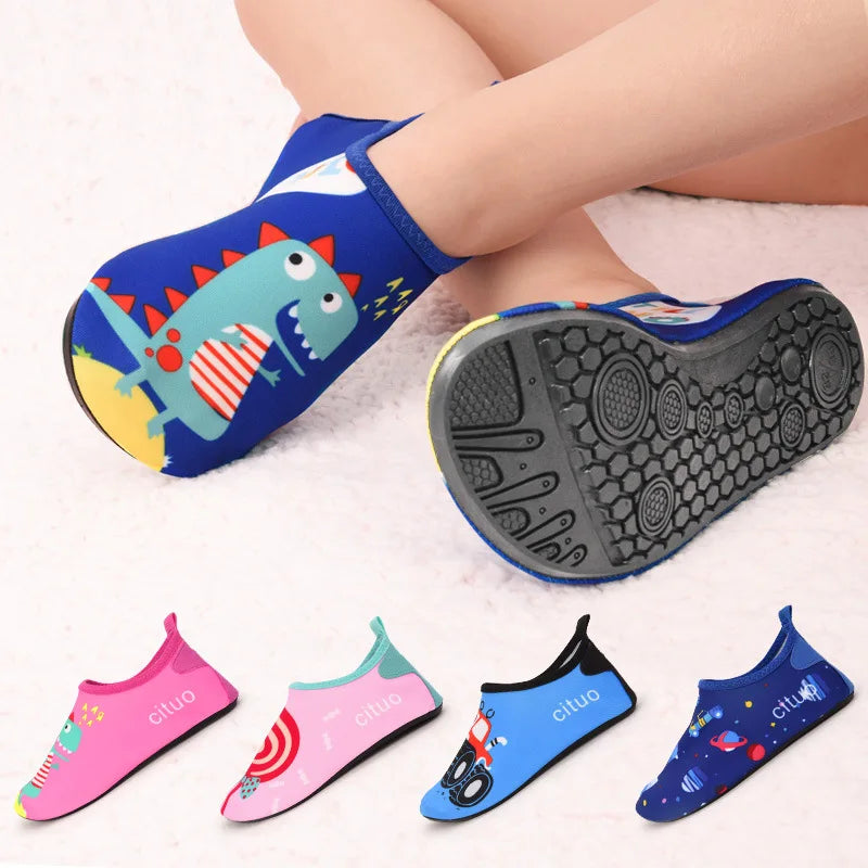 Chaussures d'eau pieds nus pour enfants, chaussures d'été légères pour enfants, pataugeoire, pêche en mer, séchage rapide, pour garçons et filles