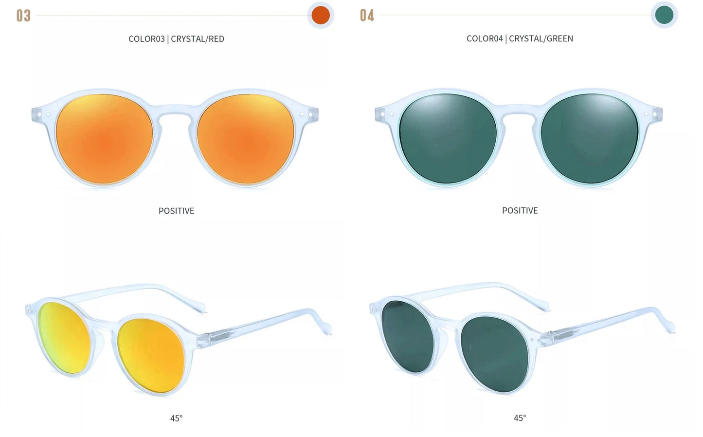 Lunettes de soleil polarisées circulaires rétro 2026 — petites rondes, UV400, vintage, hommes femmes