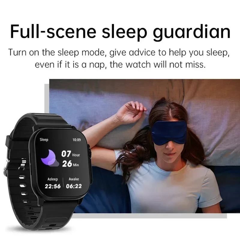 Smartwatch Bluetooth — Alerte Message Fréquence Cardiaque Sport Android iOS