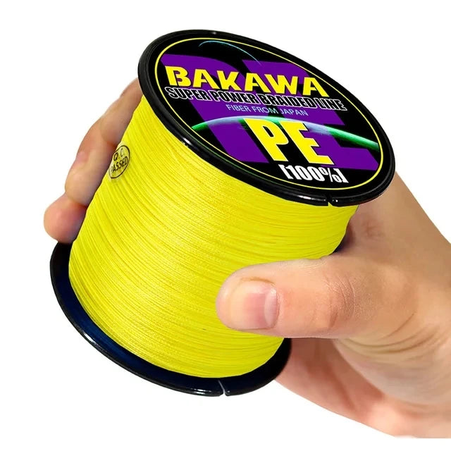 BAKAWA-Lignes de pêche tressées, Multimessieurs, Fil de carpe, Degré de conversion, PE, 4 brins, Japon, 100m, 300m, 500m, 1000m