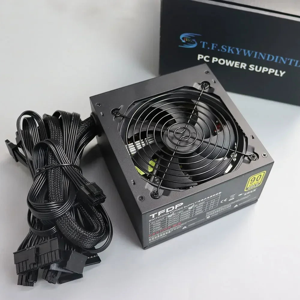 800W alimentation 90 PLUS or ATX ordinateur de bureau PSU Mining Chia puissance nominale 800W jeu compétitif Gamer 110V 220V