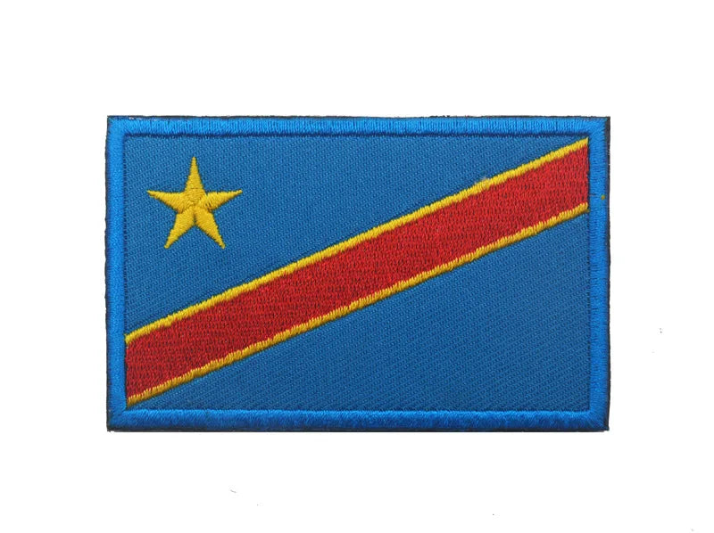 Bandera de África 3D Egipto Kenia Argelia Nigeria Angola Túnez Marruecos Sudán Malta Namibia Ghana Mozambique Banderas Parches bordados