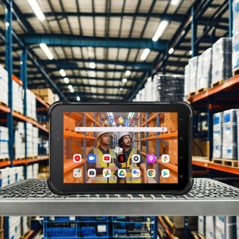 Tableta robusta 4G con Android 12, OEM, de 8 pulgadas, 1000 NITS, IP67, PC con NFC, escáner de código de barras 2D y batería grande de 8000 mAh