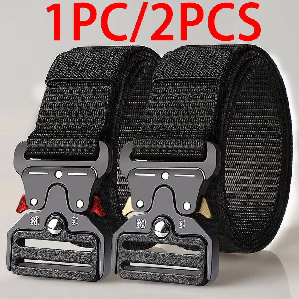 Cinturones tácticos multiusos para hombre – Diseño duradero y ajustable – Para amantes de los deportes al aire libre, combina con pantalones vaqueros, para hombres y mujeres