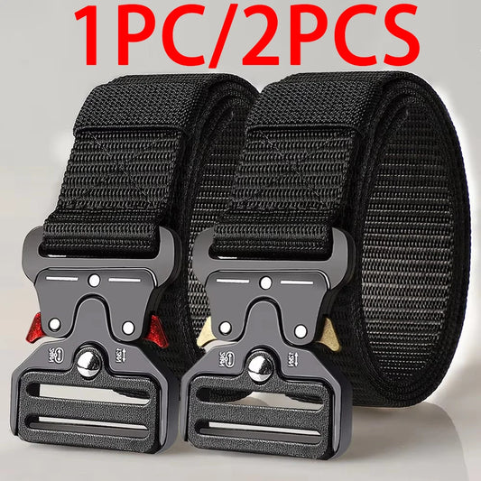Cinturones tácticos multiusos para hombre – Diseño duradero y ajustable – Para amantes de los deportes al aire libre, combina con pantalones vaqueros, para hombres y mujeres