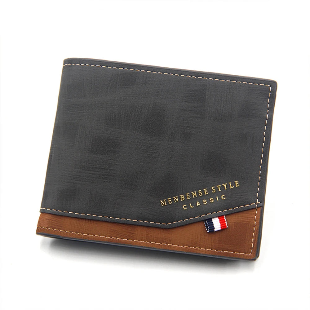 Portefeuilles Courts pour Hommes, Porte-Monnaie Fin Classique, Porte-Photo, Petit Portefeuille Masculin, Porte-Cartes de Qualité, Portefeuilles en Cuir Givré pour Hommes