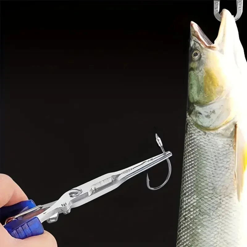 Pince de Pêche en Acier Inoxydable — Poignée Antidérapante & Dissolvant de Crochets