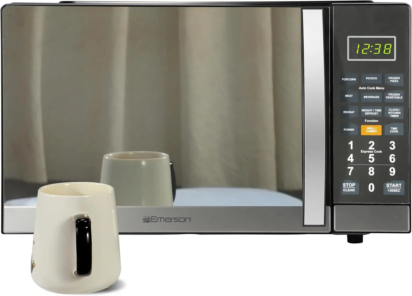 Four à micro-ondes 1,1 pi³ avec fonction grill intégrée — 1100W, acier inoxydable, affichage LED, 11 niveaux de puissance