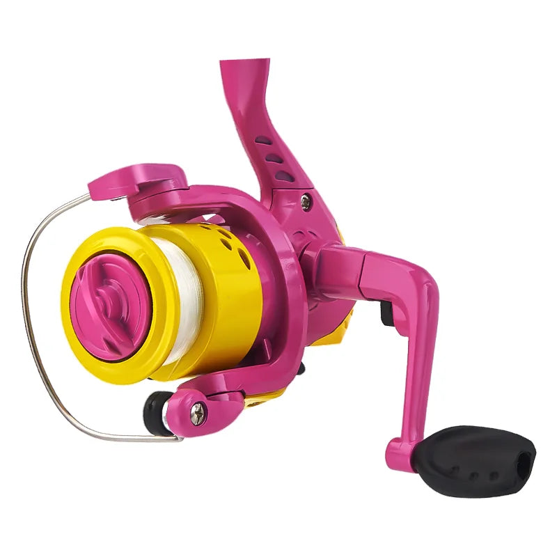 DEUKIO – Mini canne à pêche combinée avec canne à pêche télescopique courte et moulinet Spinning, ensemble de poteaux de voyage pour enfants débutants