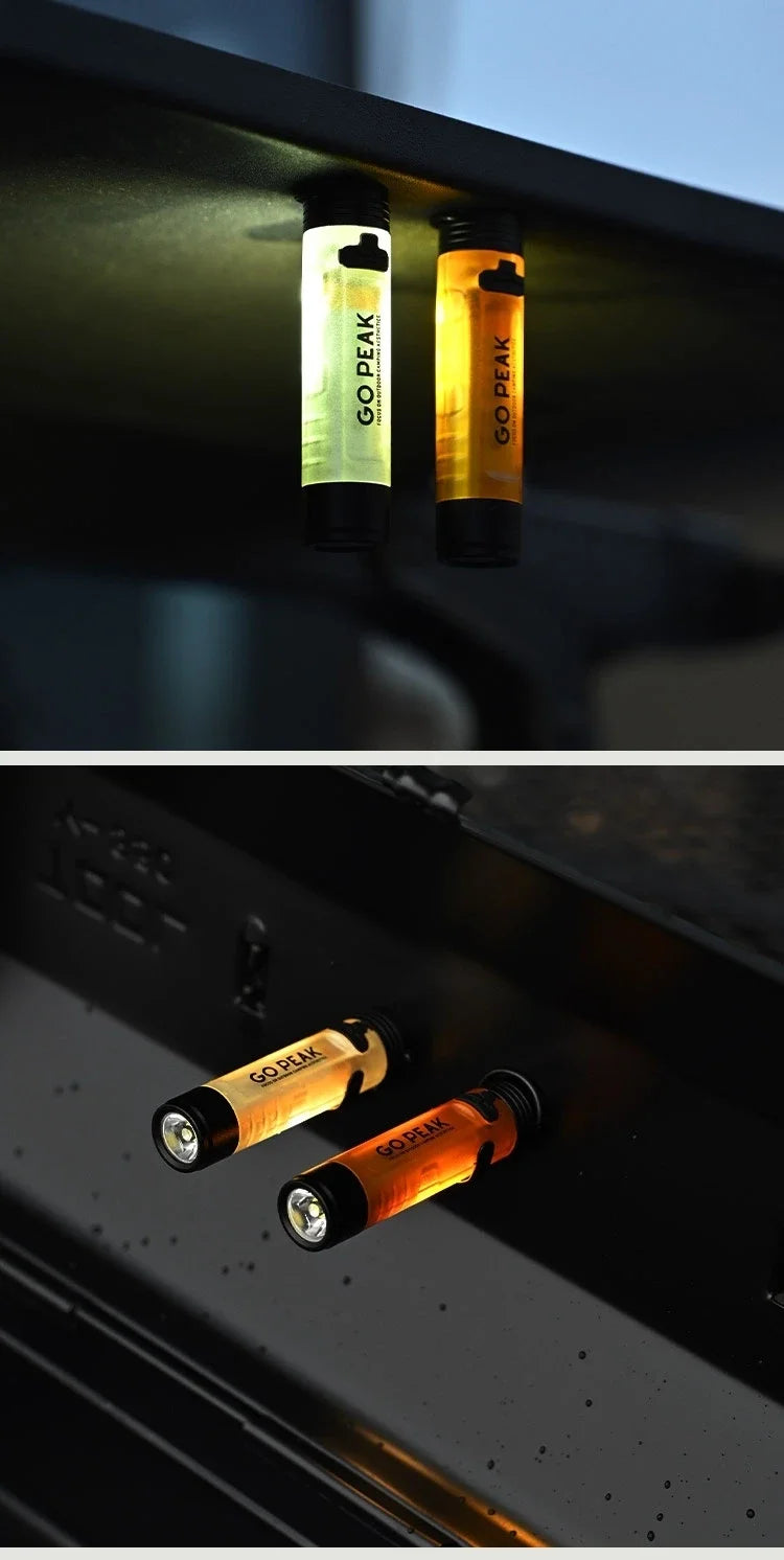 Mini lampe torche de poche Gopeak, LED extérieure, avec clip pour clés et casquette, torche 5050, longue autonomie, rechargeable par USB, pour randonnée, camping et sentiers d'urgence
