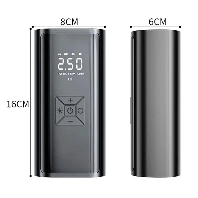 Compresseur d'air électrique sans fil pour voiture, pompe de gonflage pour moto, vélo, bateau, auto