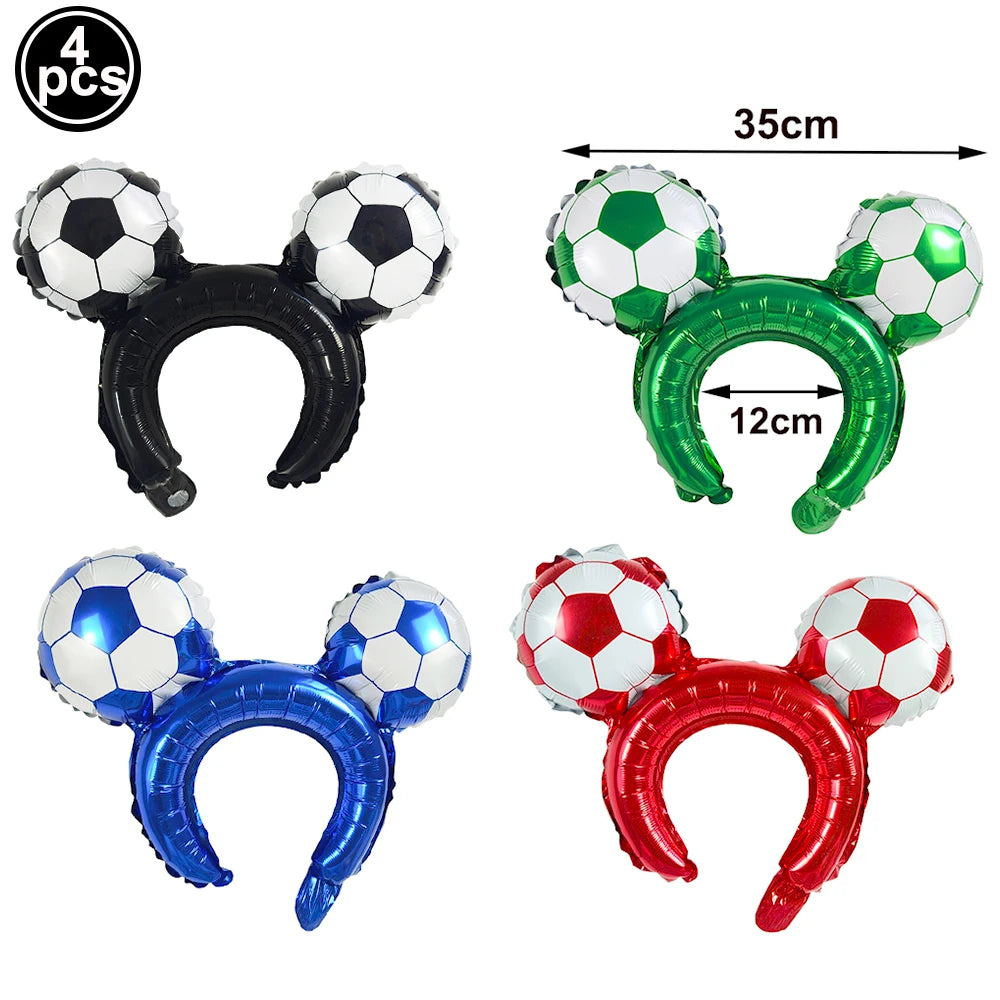 Ballons Aluminium Thème Football — Décoration Fête Anniversaire & Baby Shower Enfant