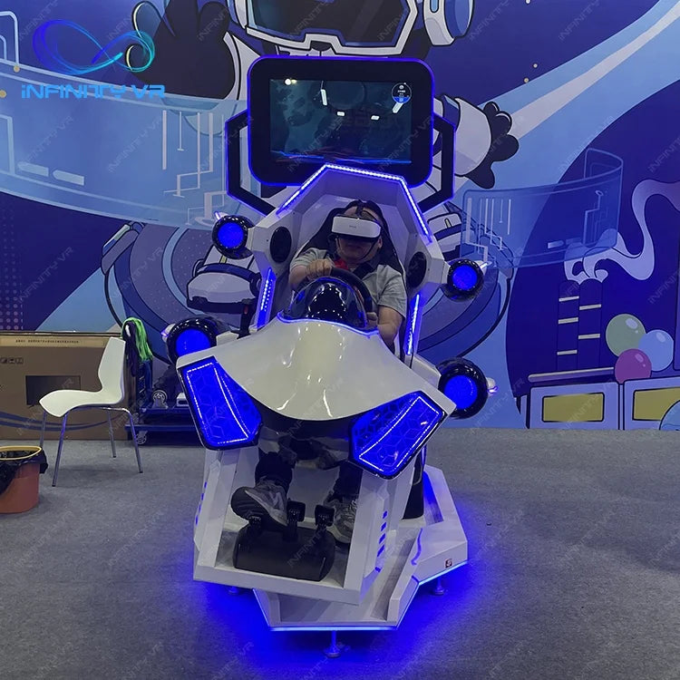 Jeu VR Commercial 1 joueur réalité virtuelle 360 montagnes russes Vr avec Joystick de vol et volant de course