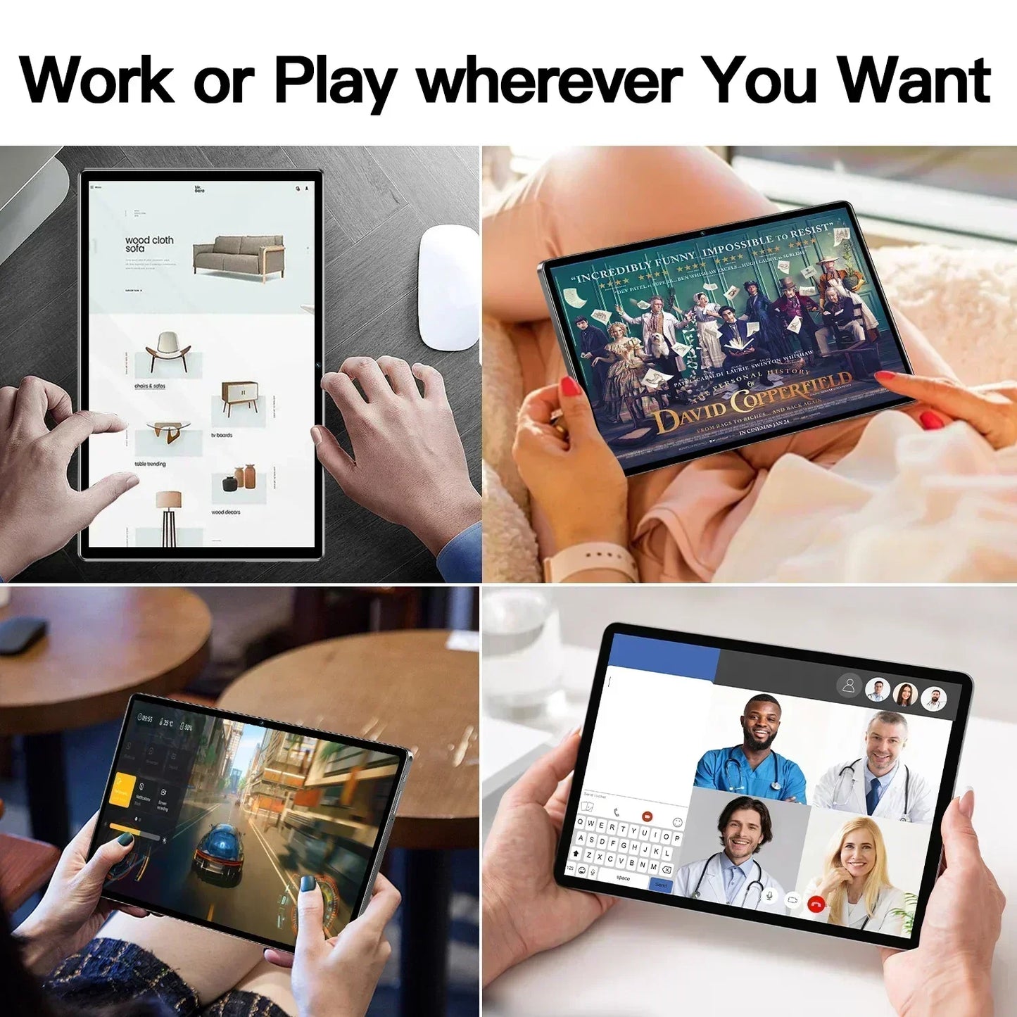 Tablette Android 16 11 pouces 2026 — 24 Go RAM, 2 To ROM, appel téléphonique, double SIM, 5G, WiFi, mini tab