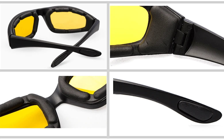 Lunettes de cyclisme en plein air, protection des yeux, lunettes de ski, lunettes de soleil tactiques Cs, lunettes de soleil en éponge de sport bloquez efficacement 1 pièce