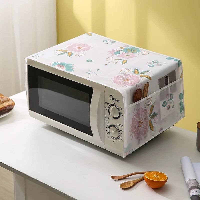 Dustproof Waterproof Microwave Oven Cover, Side Storage, Home Printing Surface, Oil-resistant Appliances, High Quality Environmental Protection