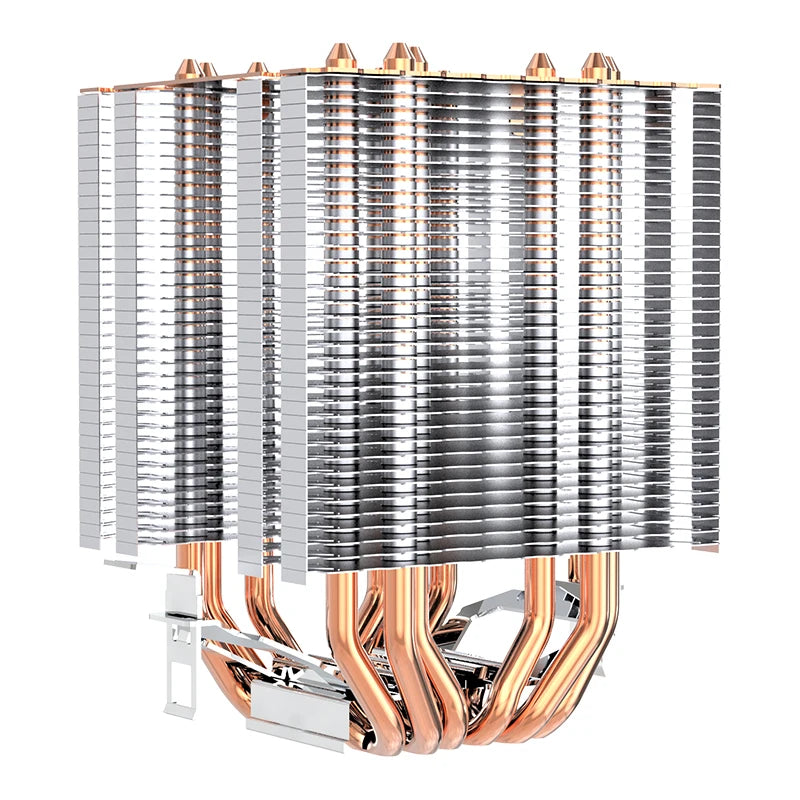Refroidisseur de processeur à 6 caloducs, 4 broches, PWM, PC, ventilateur de refroidissement d'air silencieux, pour Intel LGA 1366 1700 1200 1150 1151 1155 2011 X79 X99 AM3 AM4 AM5