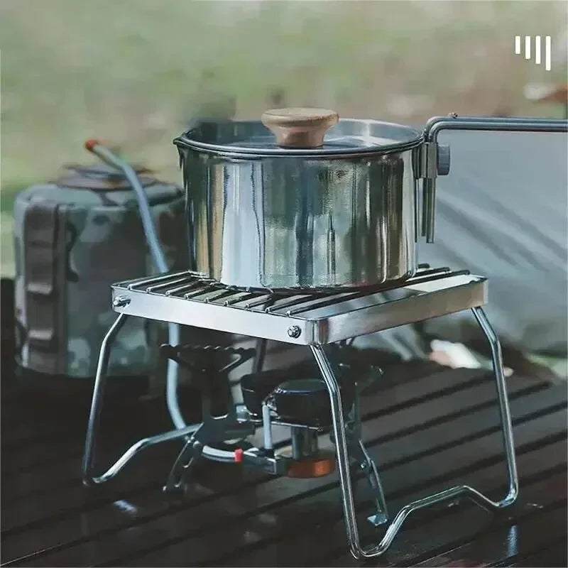 Support de poêle d'extérieur en acier inoxydable, Mini support de Barbecue pliable et Portable pour Camping, support de Pot, support de plateau de cuisson
