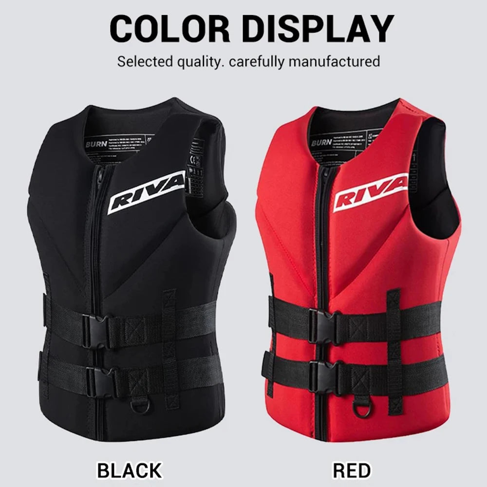 Chaleco salvavidas para adultos, surf, kayak, wakeboard, lanchas rápidas, bote de rescate, deportes acuáticos, natación, rafting, rescate