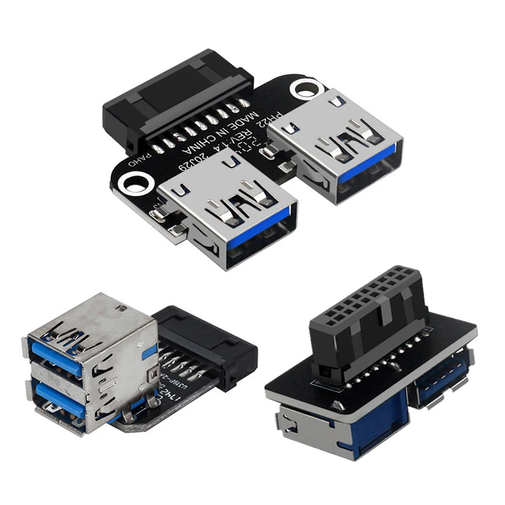RGEconvex-Adaptateur de carte mère USB 3.0 femelle, convertisseur de carte mère, prise de bain, 19PIN, 20Pin, touriste