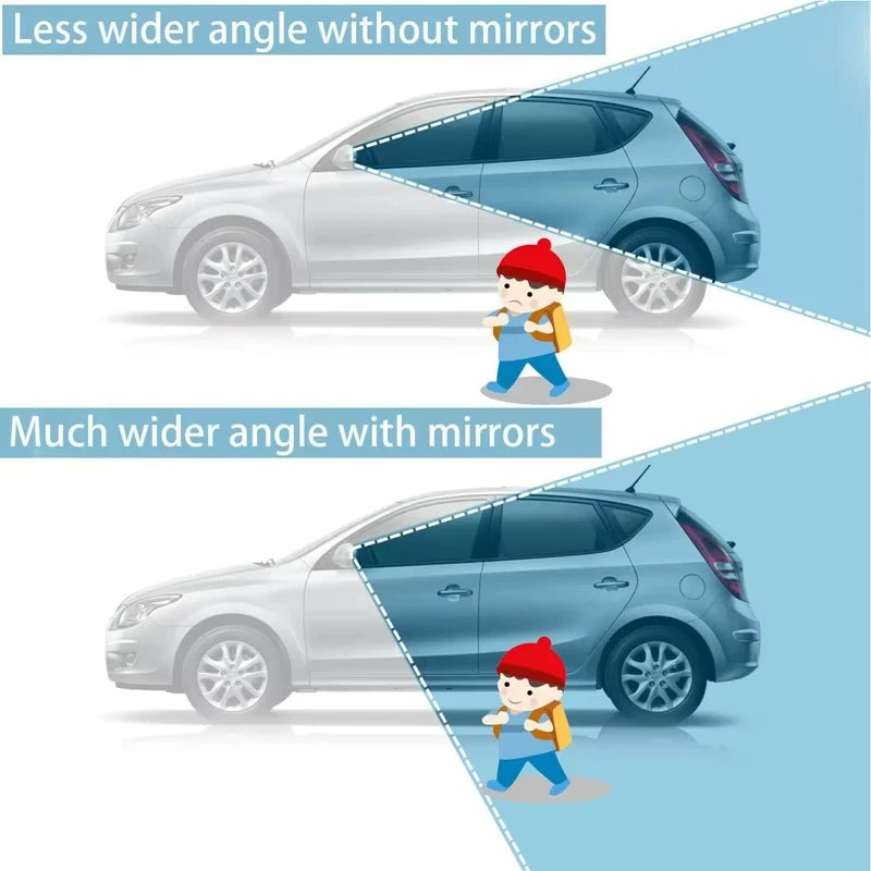 Miroir automatique réglable grand Angle rétroviseur latéral miroirs convexes d'angle mort pour rétroviseur auxiliaire de stationnement inversé de voiture