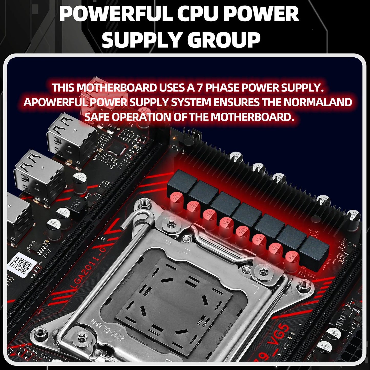 ZSUS X79 Kit de carte mère avec processeur Intel LGA2011 Xeon E5 2630 V2 DDR3 1*16GB ECC RAM mémoire prise en charge M.2 NVME Slot