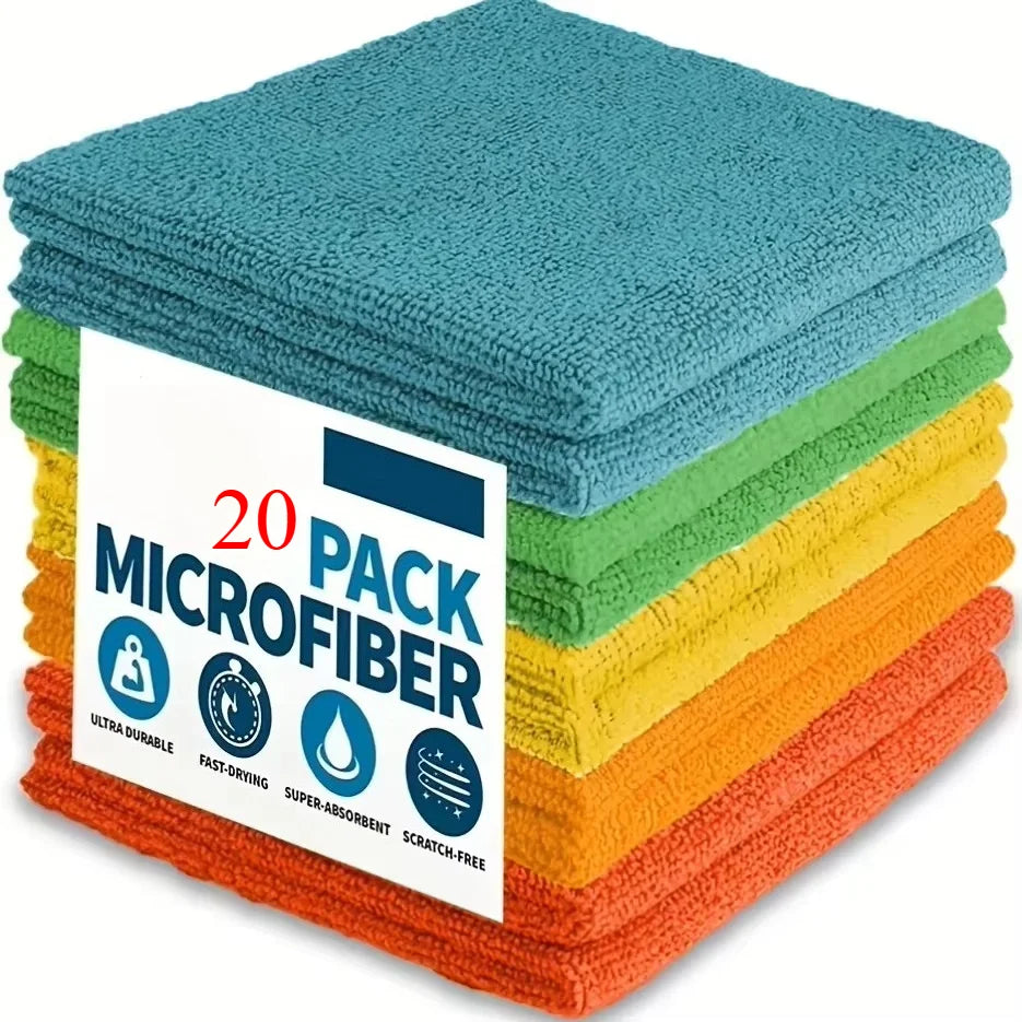 Ensemble de grillades à livres absorbantes, douces et anti-tâches, fibre ultrafine, serviettes de cuisine, gris clair, 5 pièces, 10 pièces, 20 pièces