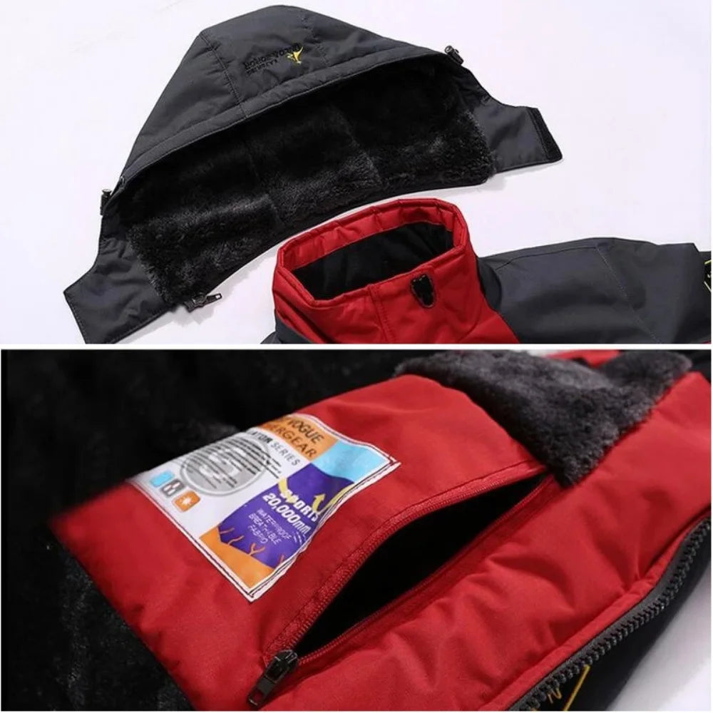 Men's Windproof Parka, Thick Warm Windproof Fur Coats, Hooded Military Style, Men's Anorak Winter Jackets