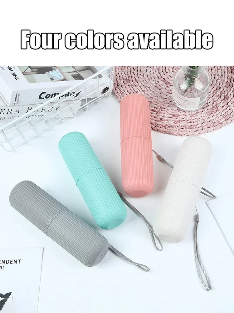 1Pc Portable Toothbrush Cup Bathroom Toothpaste Holder Storage Case Box Organizer Travel Toiletry Storage Cup New Creative
