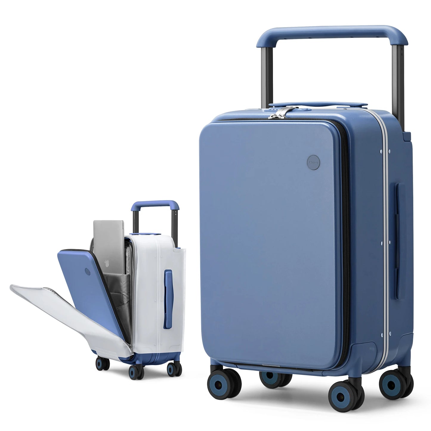 Valise Cabine 20 Pouces Cadre Aluminium — Large Poignée Bagage à Main Voyage