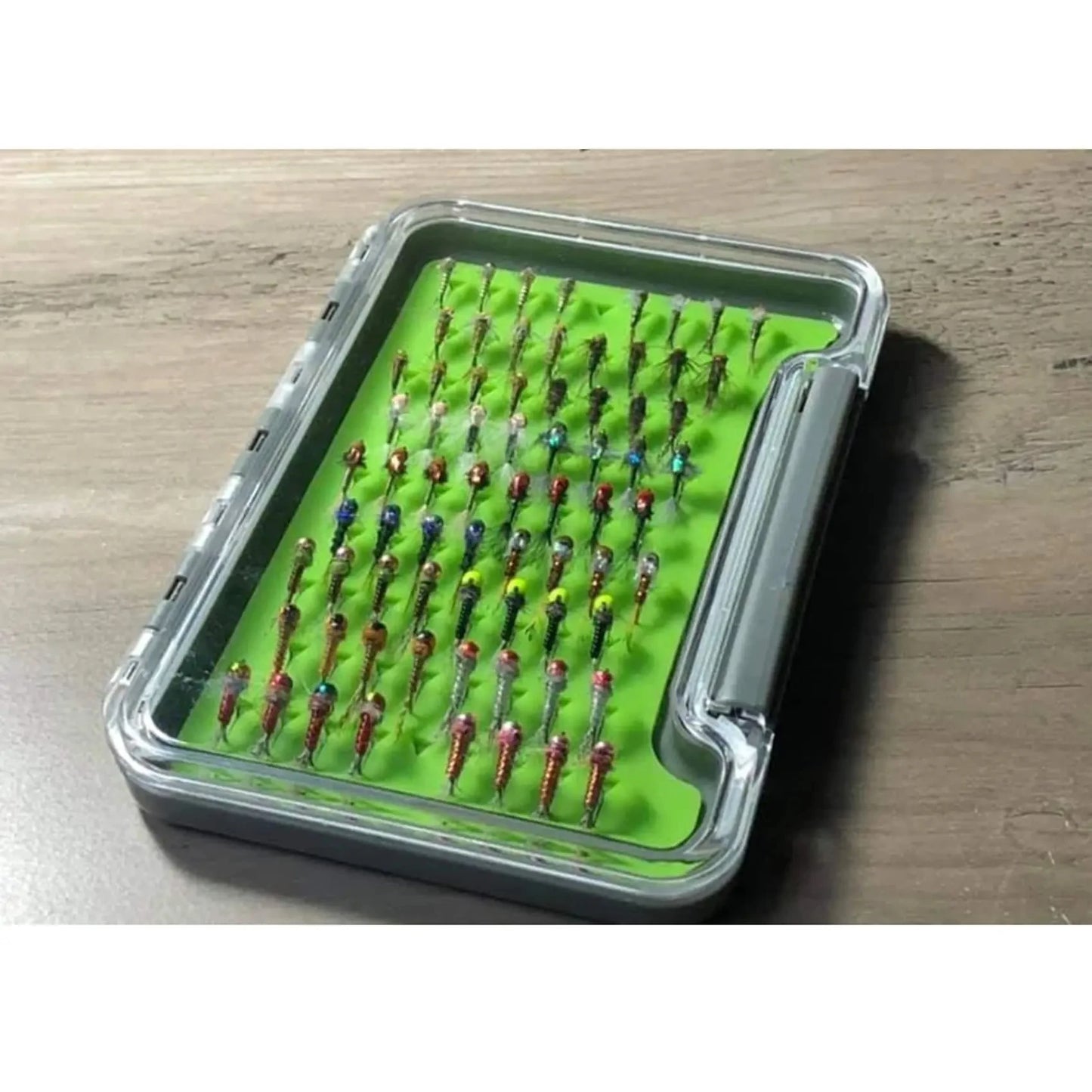 Aventik 100% boîte à mouche étanche coussin de Silicone mousse boîte de pêche transparente stockage de pêche