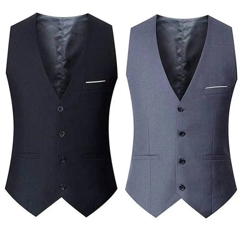 Gilet coupe cintrée pour Homme, noir, gris, bleu marine, Plus, décontracté, sans manches, Business, M-6XL