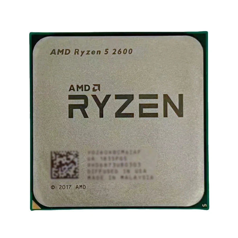 Processeur AMD Ryzen 5 2600 — 6 cœurs 12 threads, 3,4 GHz, Socket AM4