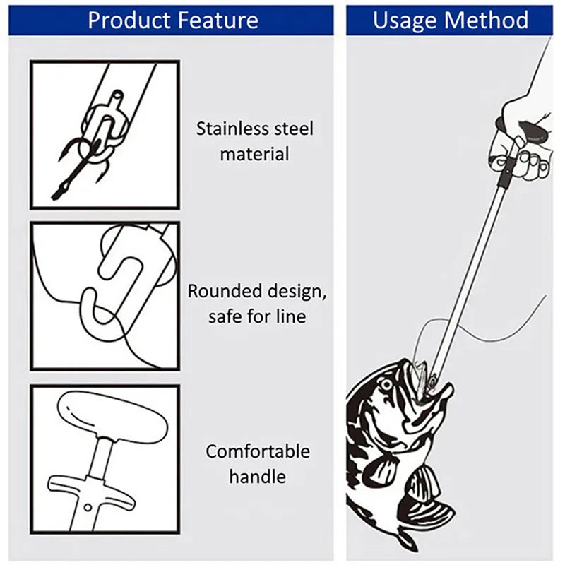 Décrocheur d'Hameçon Portable en Aluminium — Séparateur de Crochets Pêche