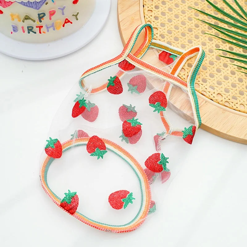 Chaleco refrigerante fino para perro, con mangas de volantes en forma de corazón, ropa de verano para perro con anilla en D, Chihuahua Bichón, camisa para perra, gato, camiseta de malla para perro