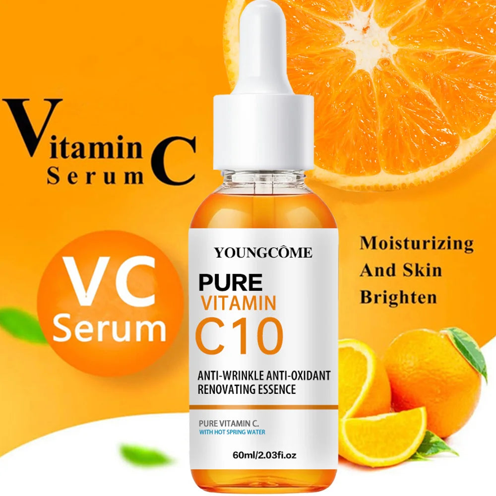 Vitamine C Essence Visage — Acide Hyaluronique, Éclaircissant & Anti-Âge