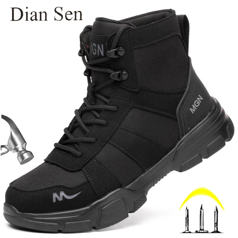 Work Boots Indestructible Safety Shoes Men Steel Toe Shoes Puncture Proof Sneakers Women Non-slip Work Shoes Tactical Boots For Men