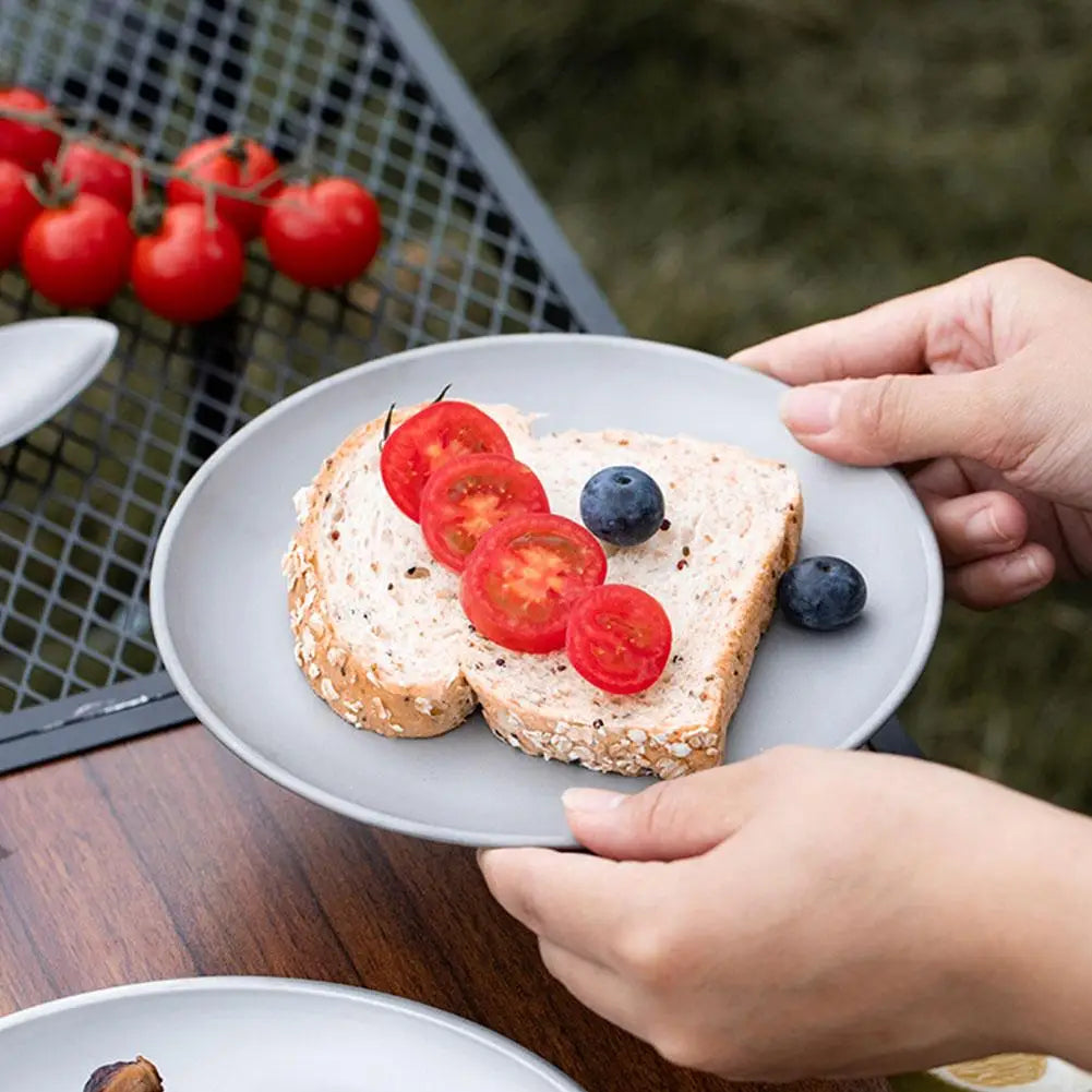 Camping Plaque de camping ultra légère en titane |   Vaisselle de salle à manger extérieure empilable |   Pour sac à dos randonnée pique-nique barbecue