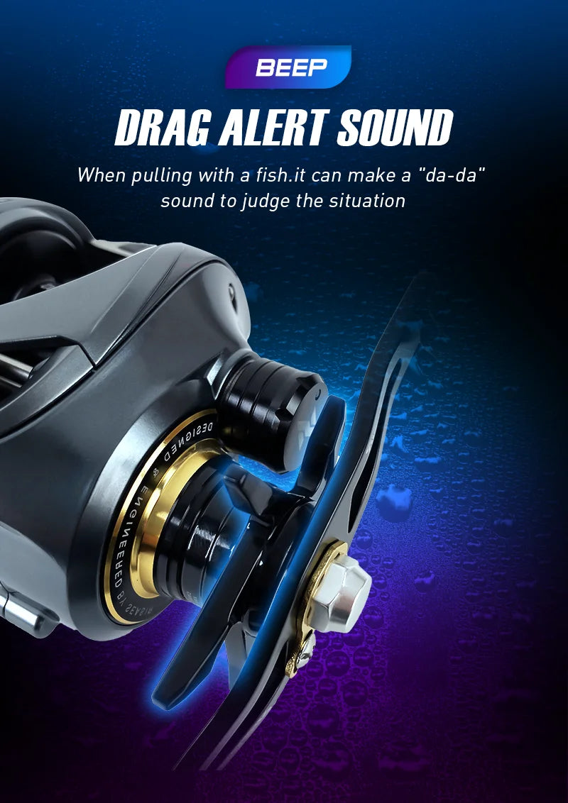 SEASIR Cast-X Baitcasting moulinet 7.3:1 HS rapport de vitesse aluminium Double bobine carbone poignée métal BFS Micro bobine de pêche en eau de mer fraîche