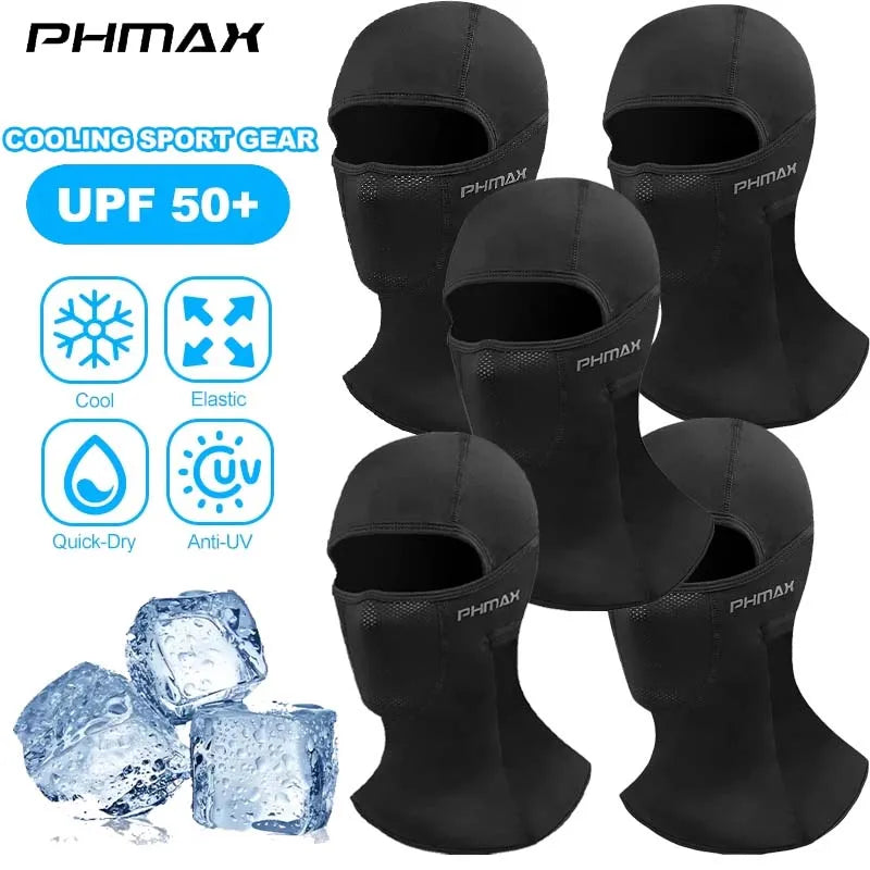 PHMAX Mascarilla de montar para motocicleta, protección contra el viento y el calor, transpirable, máscara facial completa, pasamontañas, sombrero, bufanda, gorra, moto, motociclista, gorra de viento